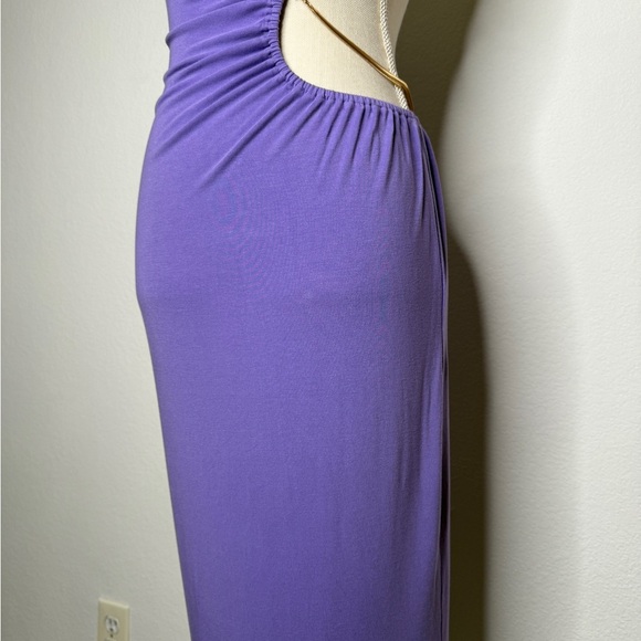 WeWoreWhat Snake Chain Cut Out Maxi Dress Electric Purple Size S - Picture 4 of 10